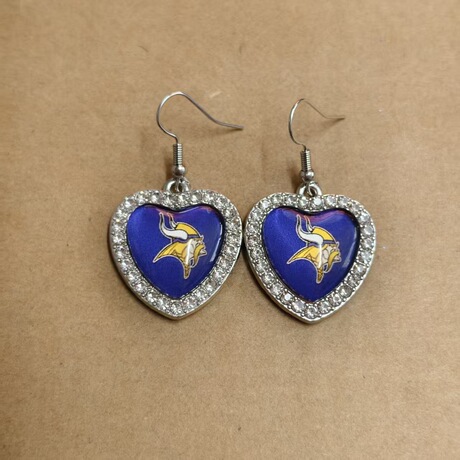 New NFL Kansas City Chiefs Logo Ear Hook Earrings Time Gem French Style Wholesal