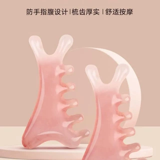 按摩梳子头部经络梳刮痧梳按鼻器眼部面部树脂小怪兽按摩梳颈椎