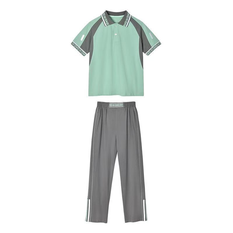 赣州中小学生统一校服春秋款运动服套装男女夏季同款短袖裙子班服|undefined
