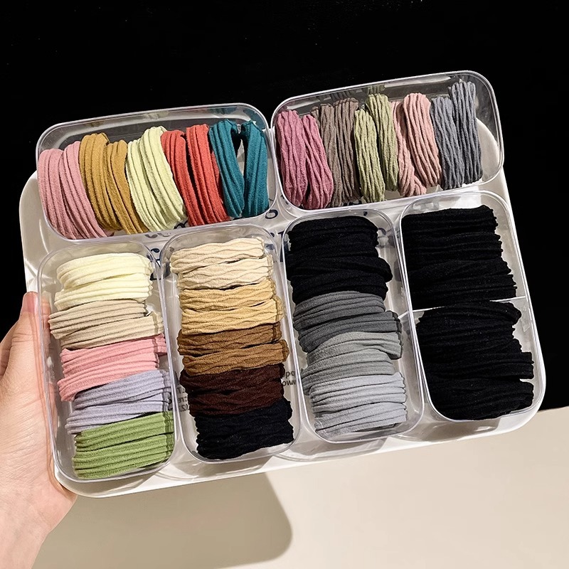 Anillo de cabello para niños, cuerda de cabello de cola de caballo alta, cuerda de cabello para niñas, alta elasticidad, banda de goma no lesionada, funda de cuero para niñas