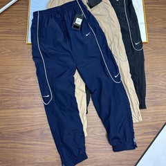 秋海外爆款NK联名男士休闲裤 跨境钩子刺绣反光条休闲情侣运动裤