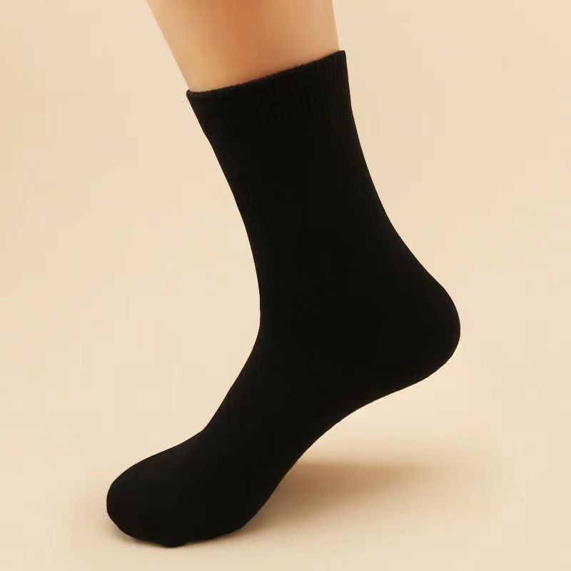 하이 퀄리티 노동 보호 면화 양말 블랙 10 쌍의 일반
