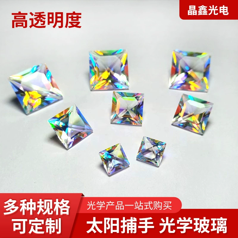 Ловец Солнца Цветная Призма Куб Принцесса Резка Полированное Трехмерное Хрустальное Стекло Преломление Настольное Украшение Оптовая Продажа