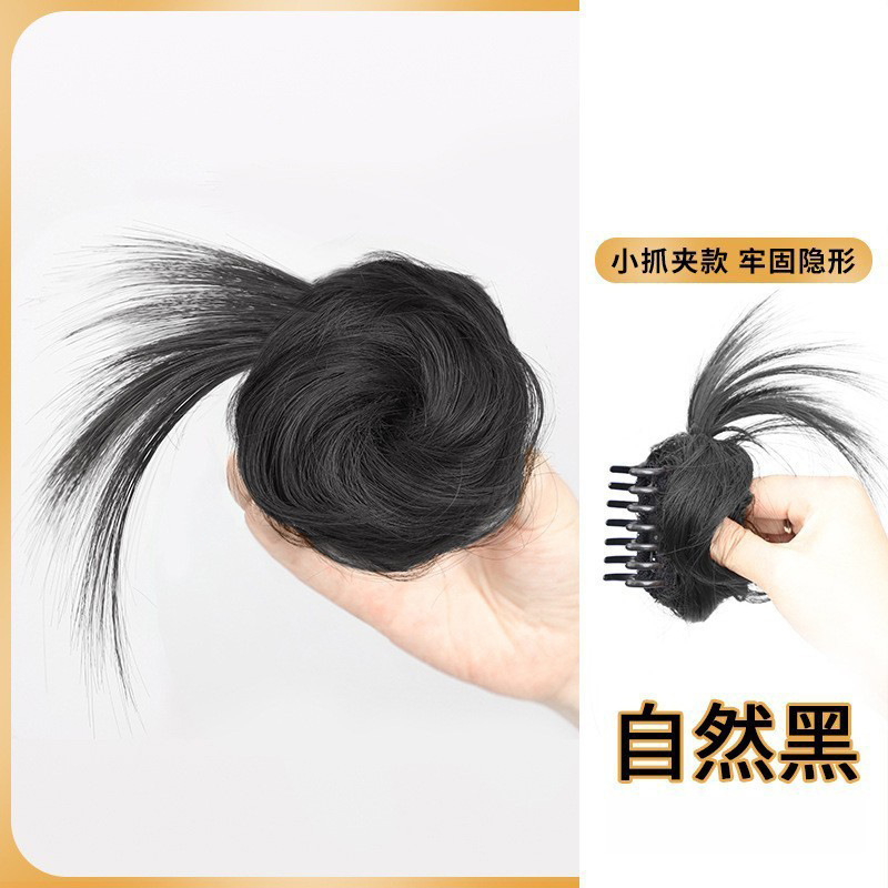 Rascar el cabello de la pelusa de la cabeza de la simulación de brotes de cabello de la cabeza de la mitad de un anillo lateral para el cabello de aumento de cabello natural pelucas