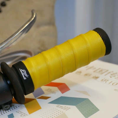 Breathable Non-Slip, Motorcycle Handle Cover - lemon-yellow-calf-with-a-pair-of-bones