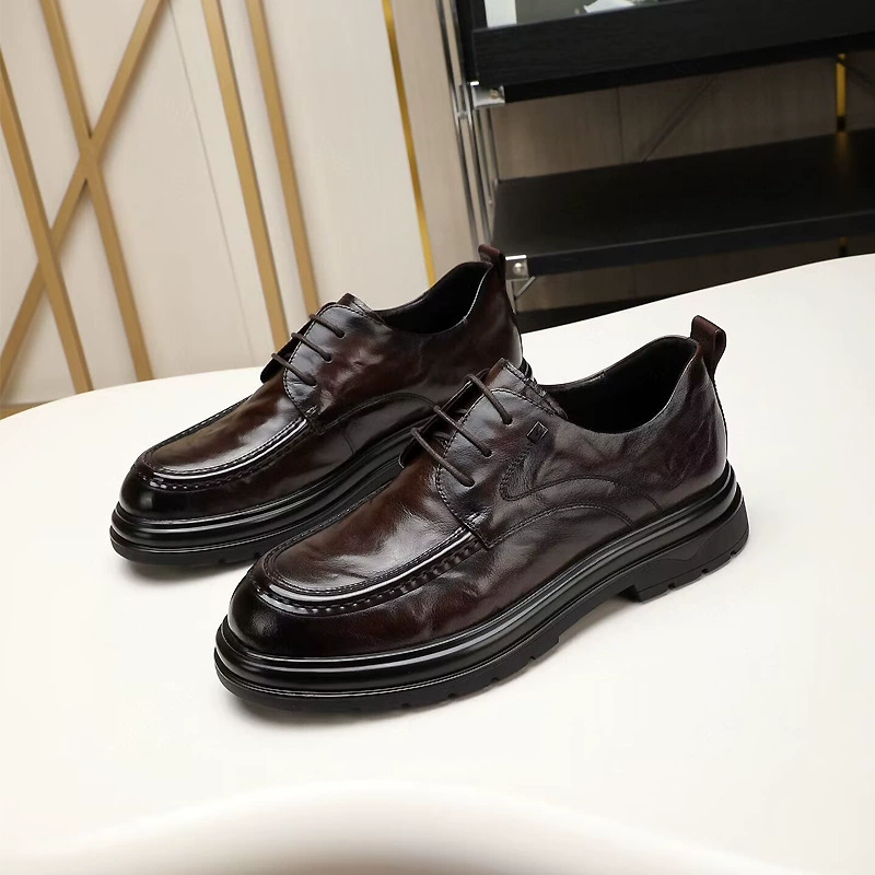 Осенняя и зимняя новая английская ветреная обувь с толстым дном