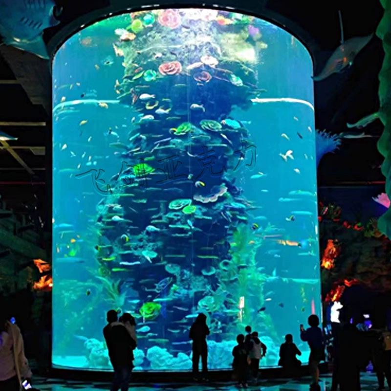 Acrylic marine aquarium, organic glass tunnel