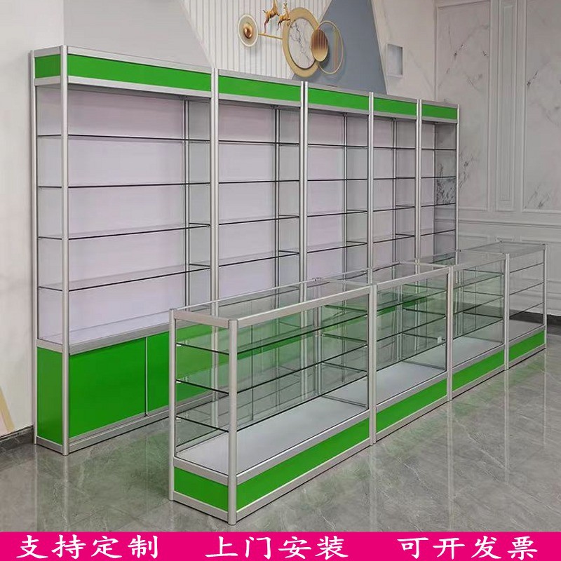 药店货架医药展示柜诊所西药处方柜医院药房展示架药品玻璃柜台