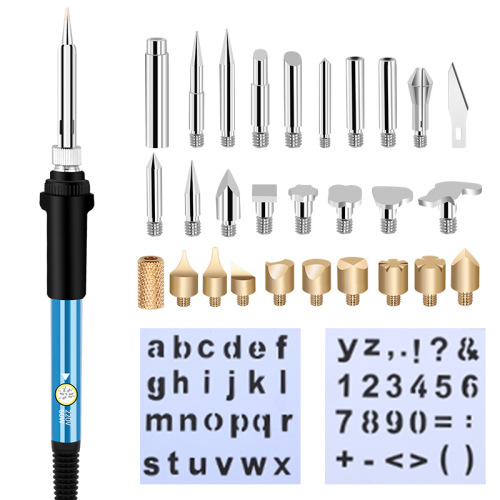 Adjustable temperature electric soldering iron pyrography pen European regulation pyrography machine engraving soldering iron pen pyrography tool pyrography pen 110V American regulation