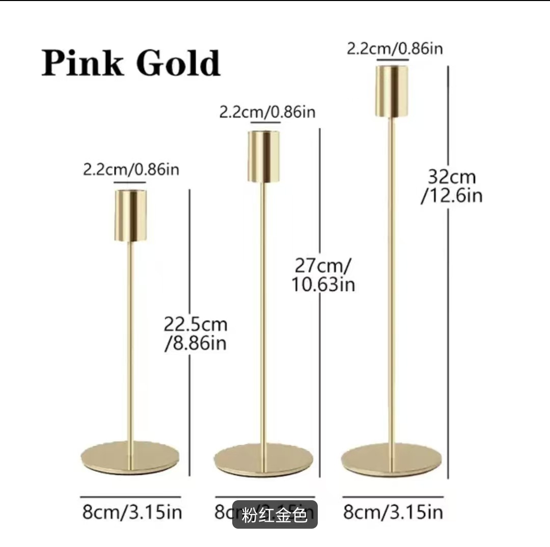 Ventas calientes de candelabros de cilindro recto Amazon candelabros de hierro forjado candelabros de oro europeo simple candelabros de seis piezas calientes image 8