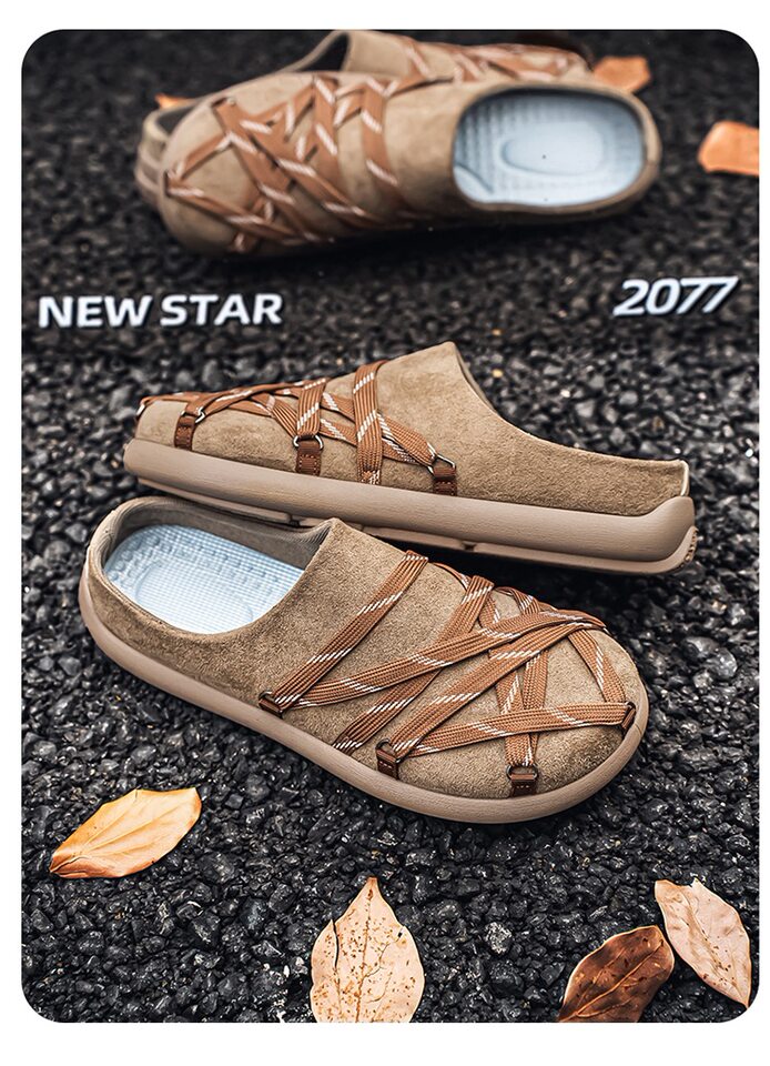 Giày lười nam mũi tròn , đế mềm chống mài mòn, gót thấp 1–3 cm — BW18-1 màu be, BW18-1 màu hạt dẻ, BW18-1 màu đen chi tiết 19