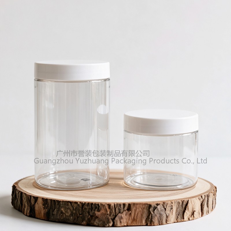 Envase de plástico de boca ancha de 500 ml de grado alimenticio Yuzhuang PET, frasco sellado de 250 g para mascarillas capilares, material de embalaje cosmético.