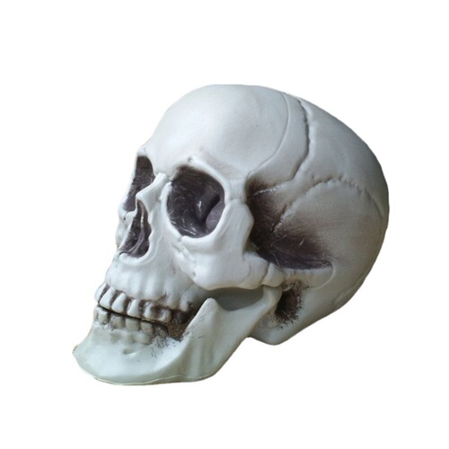 Shimmering simulated human skull model Halloween venue props Haunted house decoration horror ornaments skull