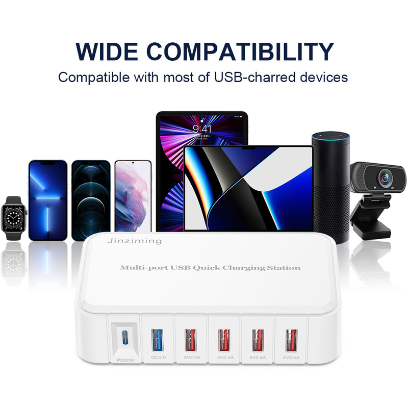 USB Multi Ports Smart Fast Charger Compact 6 Ports Wall Charger USB Multi Ports Smart Fast Charger Compact 6 Ports Wall Charger