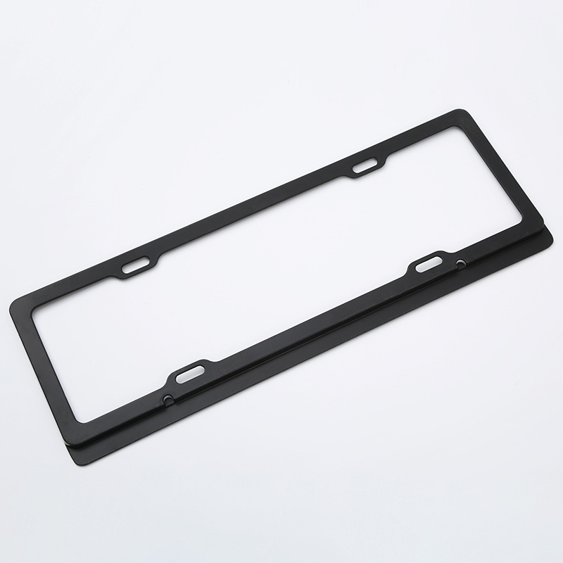 Marco de placa de licencia de coche de aleación de zinc estándar nacional nuevo marco de placa de licencia de especificación cruzada negro Marco de placa de licencia nacional accesorios de soporte