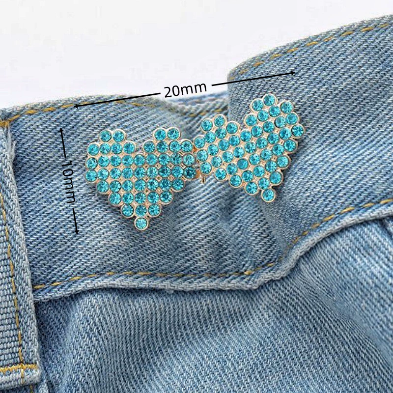 Nail-Free Removable Waist Buckle Pair, Flat-Bottom Seamless Buttons for Pants & Skirts, Assorted Designs