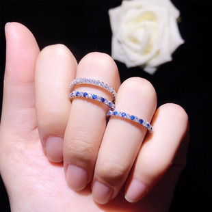 Couple's Ring Single Row Diamond Ring s925 Silver Women's Korean Simple Fashion Inlaid with Fine Diamond Ring of Moissanite Diamond Ring