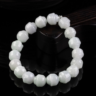 Natural A Goods Jade Rose Bead String Bracelet Seiko Old Pit Waxy Ice Jade Bracelet Antique Fashion Jade Beauty