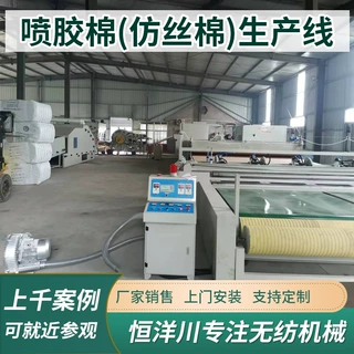 无纺布挡风阻燃棉高弹棉生产线中空弹力棉化纤棉羽绒棉天丝棉机械