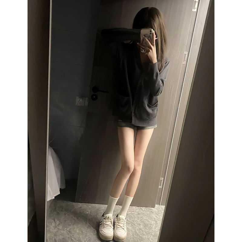 Ins Preppy Style Fashionable Hot Style V Neck Knitted Cardigan Jacket Women's Shirt Student Preppy Style Knitted Jacket