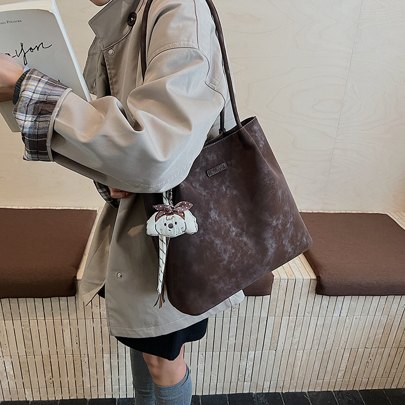 大学生上课托特包女2025新款潮高级感单肩包大容量时尚百搭通勤包|undefined
