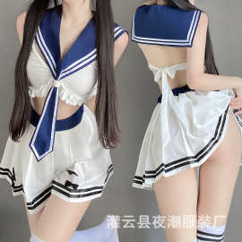 情趣内衣校园学生制服诱惑jk小胸战袍激情免脱套装2688角色扮演