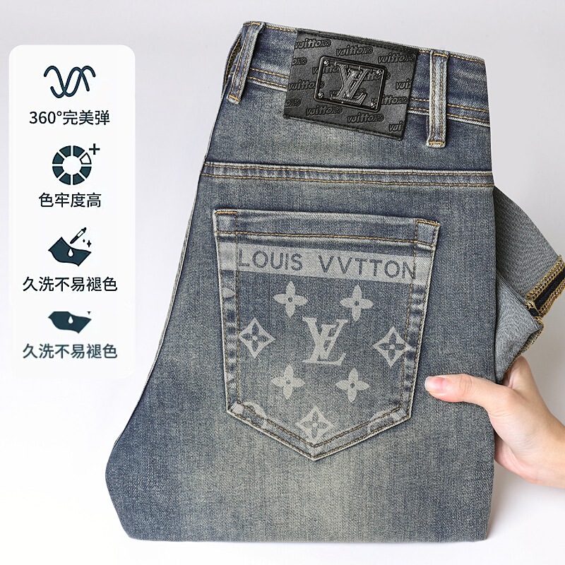 2026 New Four-Season High-End Trendy Brand Washed Denim Jeans for Men, Versatile Slim-Fit Straight-Leg Stretch Pants 2026 New Four-Season High-End Trendy Brand Washed Denim Jeans for Men, Versatile Slim-Fit Straight-Leg Stretch Pants
