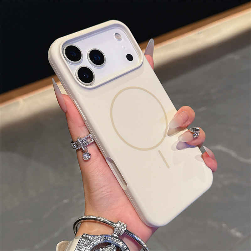 适用苹果17ProMax手机壳液态硅胶细圈磁吸iphone16纯色防摔保护套|undefined