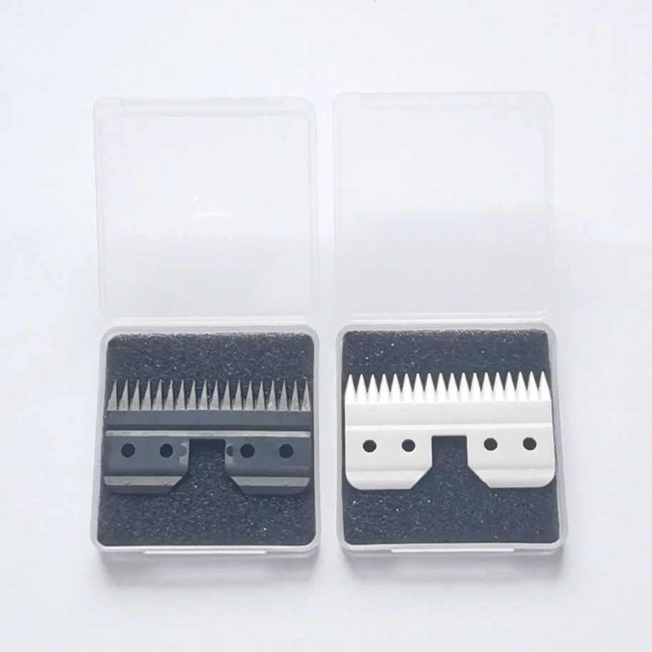 Высококачественные парикмахерские ножницы для внешней торговли, керамическое лезвие, 18 зубьев, черный, белый цвет, подходят для Oster A5