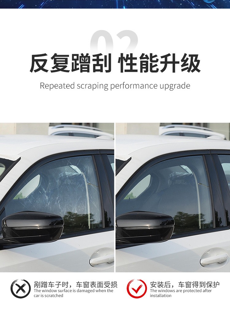 Specialized Foreign Trade Automotive Glass Solar Film, Explosion-Proof, Sun-Blocking, Heat-Insulating Film, Car Window Film, Anti-Abrasion Black Film, Heat-Insulating and Sun-Blocking