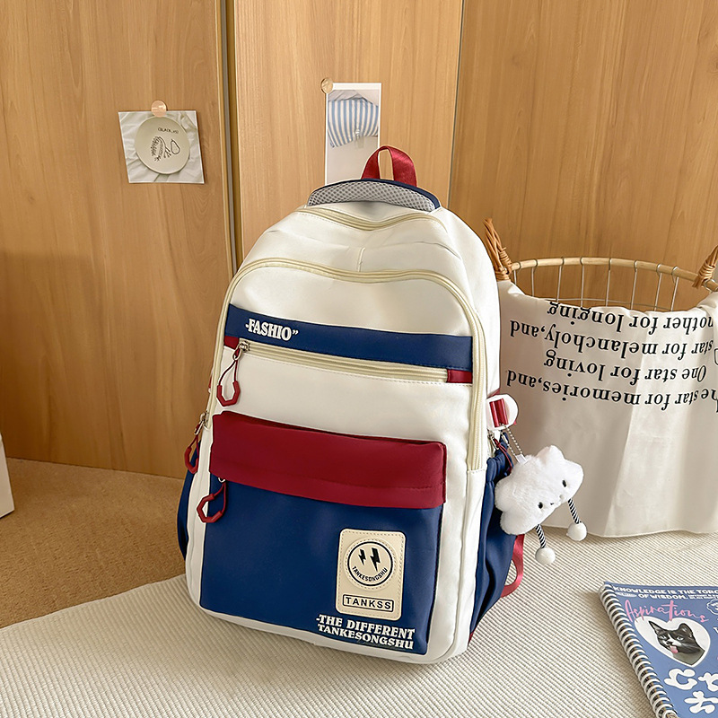 Mochila escolar para hombres, nuevos estudiantes de secundaria, estudiantes de secundaria, reducción de carga de gran capacidad, mochila ligera, mochila simple y de alta calidad para hombres