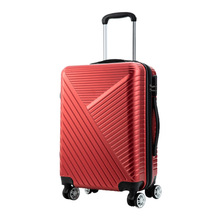 跨境出口箱包ABS行李箱三件套紅色靜音輪硬箱支持定制旅行拉桿箱