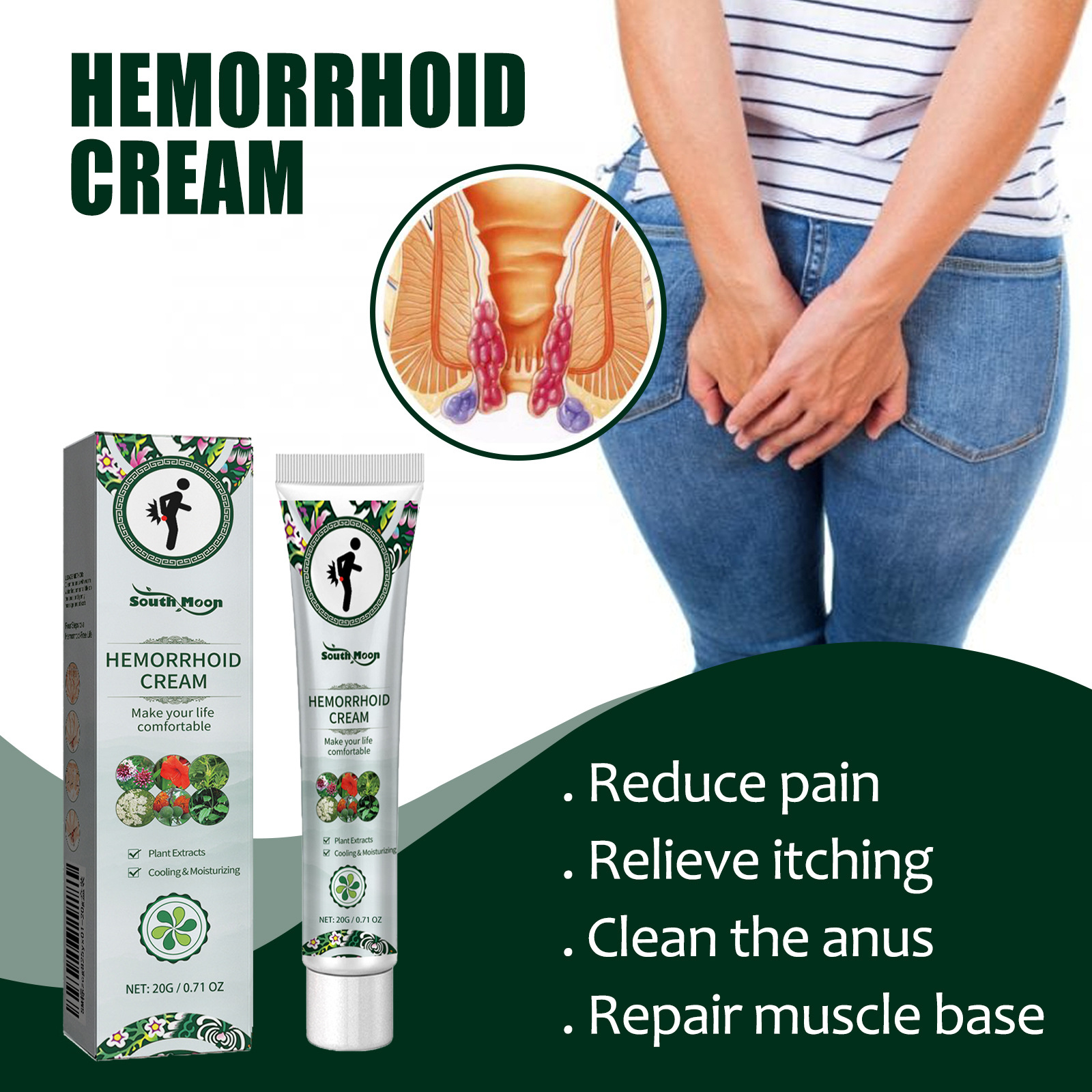 South Moon Partial Moisturizing Balm, a Gentle, Hydrating, and Refreshing Balm for Applying to the Skin Around the  for Comfortable Care and Skincare