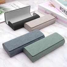 定制男女学生眼镜盒简约高档皮质复古抗压光学镜盒手工近视眼镜盒