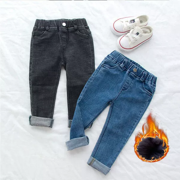 Black denim trousers