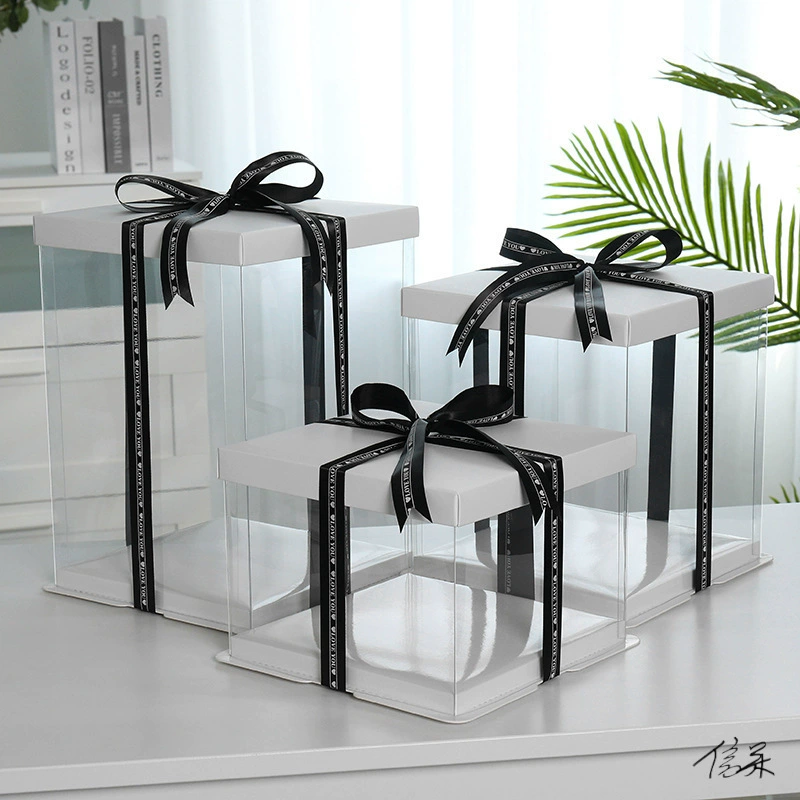 Полностью прозрачная коробка для торта для магазина чая с молоком, футбольный дом для визуальной выпечки, усиленная фигура, баскетбольная упаковочная коробка для дисплея пыли