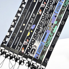 批發外貿可愛卡通創意掛脖長繩工作證鑰匙扣防丟結實耐用繩子跨境