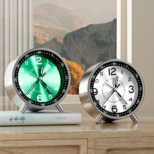 电镀丝印金属打铃闹钟学生儿童起床卧室床头摆台式机械闹钟跨境