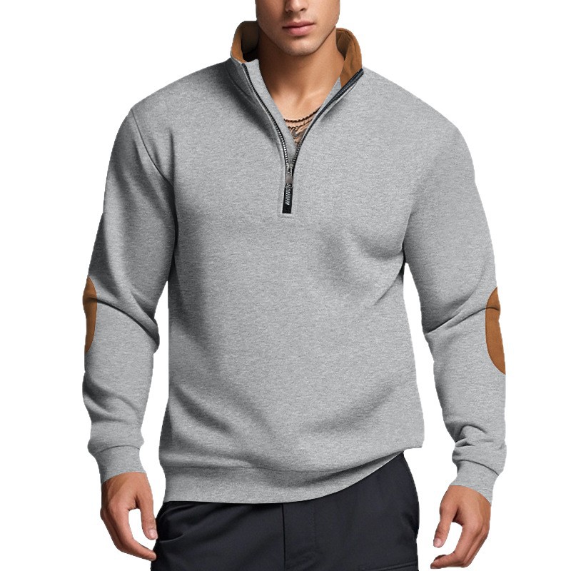 Transfronterizos Amazon TK Hot Sale Otoño Nuevo hombre casual chaqueta con cremallera de cuello Henry chaqueta de estilo americano hombre