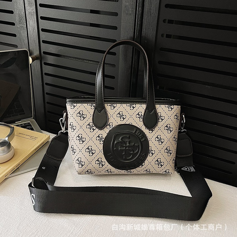 跨境欧美bags2025新款盖家女包印花撞色水桶包洋气单肩斜挎包批发|undefined