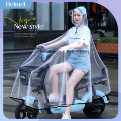 レインコート卸売り電動電気自動車男女非使い捨てシングル透明新型親子自転車専用ポンチョ