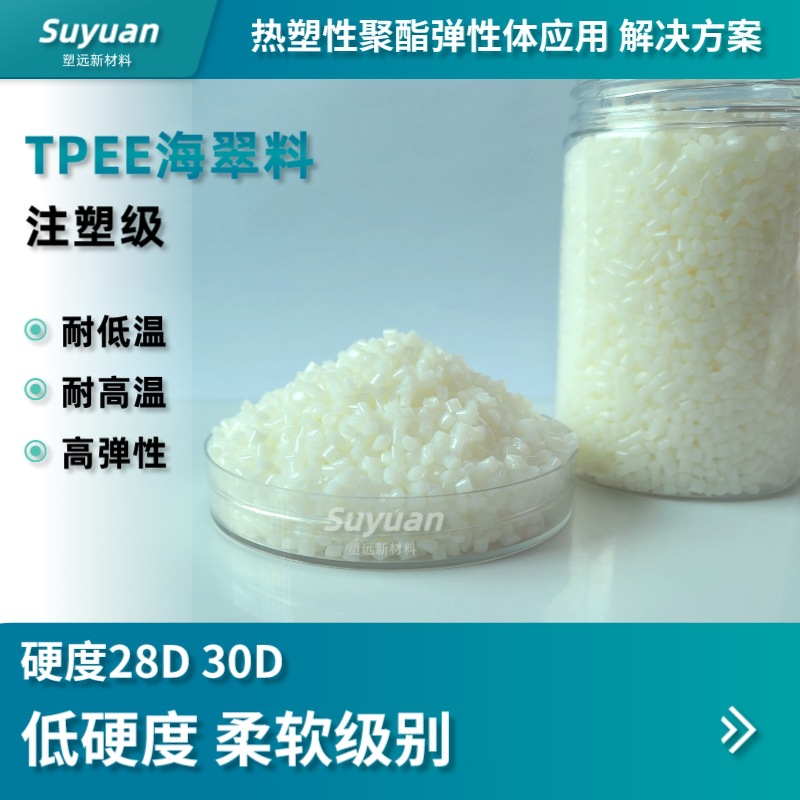 TPEE 28D 30D 低硬度 柔软级别耐低温高韧性用于柔软把手汽车配件
