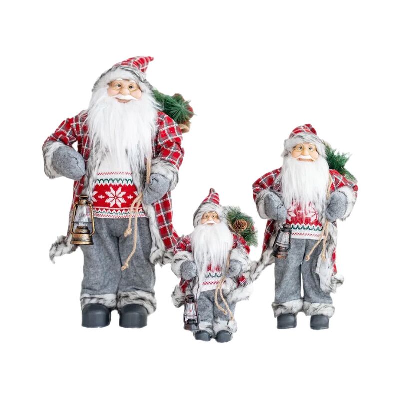 クリスマスサンタクロース生地サンタグレーベストクリスマス人形窓装飾装飾品メーカー卸売|undefined