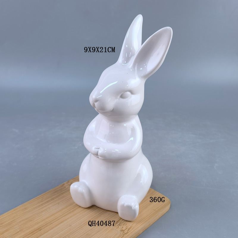 Adornos de conejo de cerámica