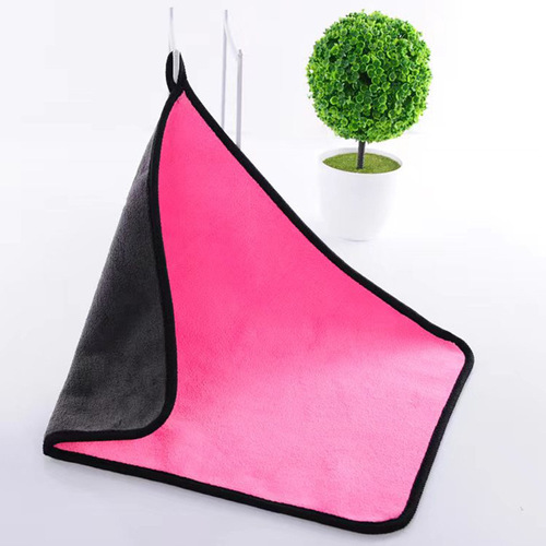 Car Wash Towel Absorbent Thick Double-Sided Coral Velvet Microfiber Cloth Non-Shedding No-Scratch Car Cleaning Cloth
