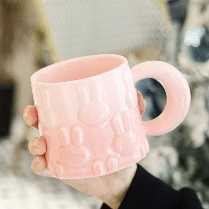 ネット赤朝食コーヒーマグカップグラデーション螺旋顔値かわいい牛乳カップ学生カップル陶磁器カップ|undefined