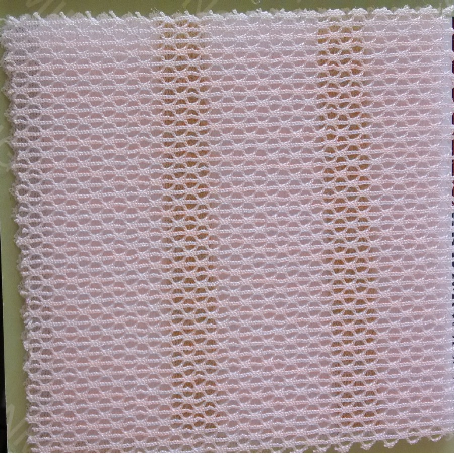 现货直销特殊三明治特殊锦纶涤纶氨纶三明治网眼布提花鞋材箱包