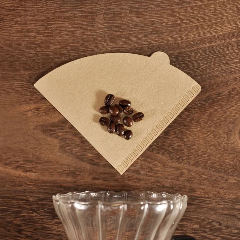Coffee filter paper fan-shaped coffee filter paper hand-brew v60 filter paper American coffee machine special conical coffee filter paper