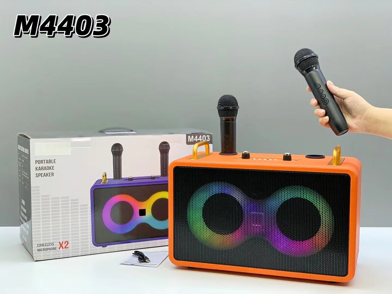 新型ダブル4インチ高級皮質k歌宝無線マイクbluetoothスピーカー屋外ポータブル大出力音響|undefined