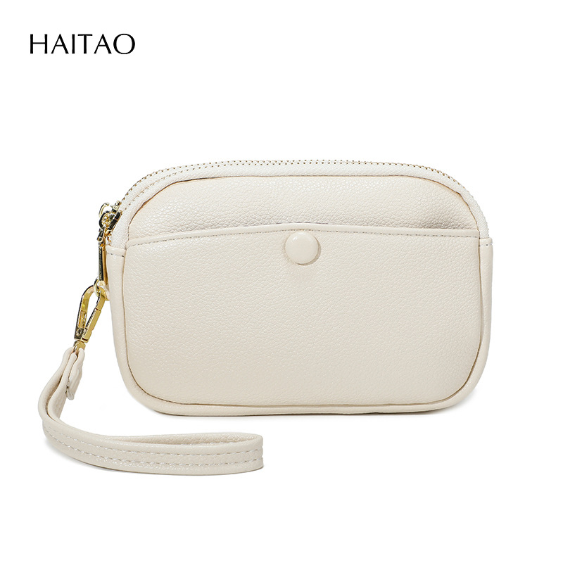 Nuevo monedero con correa de muñeca, bolsa de almacenamiento de monedas de múltiples tarjetas, monedero simple con llavero de gran capacidad